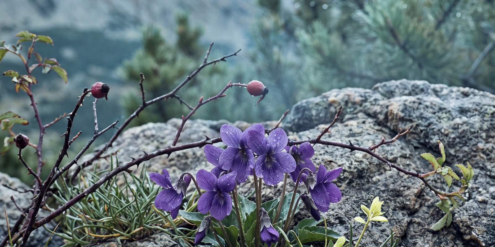 Ciclamino tra le rocce nelle Alpi